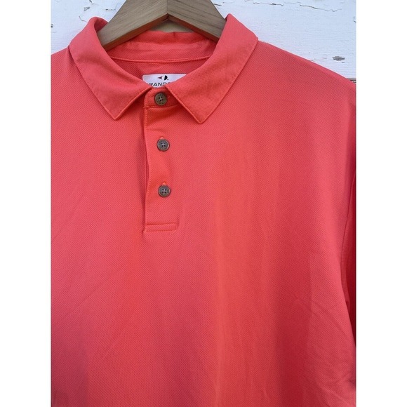 Grand Slam Polo Shirt Mens L 360 Motion Flow Golf Gear Orange Breathable Hiking - Picture 5 of 7